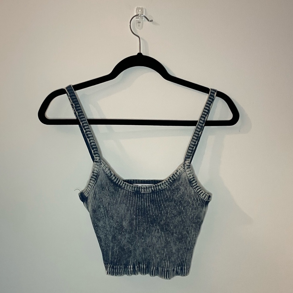 Zara acid wash crop top